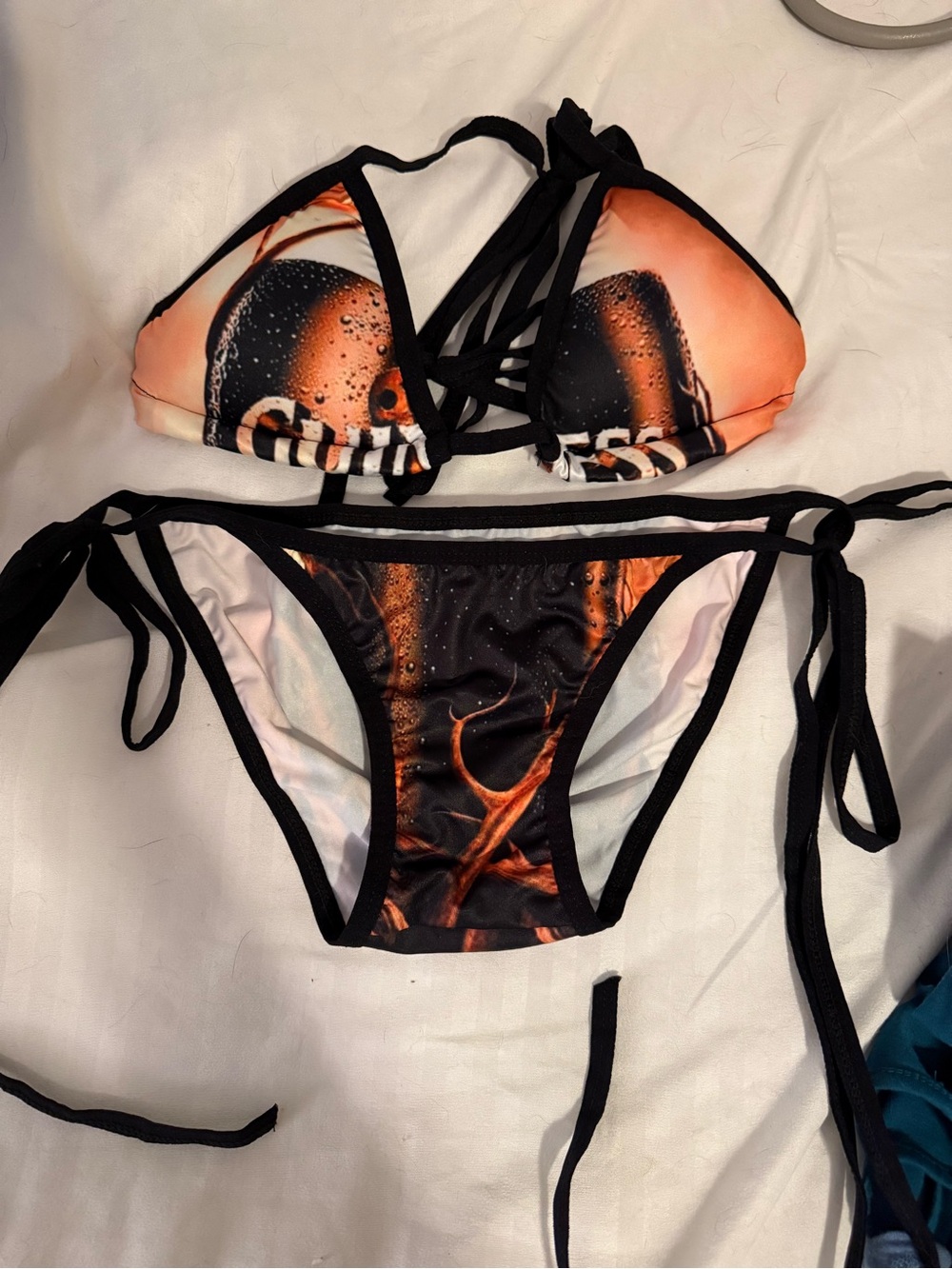 Guinness Graphic Triangle Tie Bikini